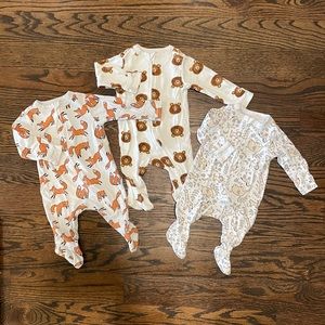 Old Navy Zip-up Footie Sleepers (set of 3) 0-3m